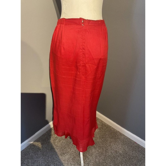 Vintage 2 Piece Harmony New York Outfit Size 16 Beautiful Red And Gold Lined - Picture 9 of 11